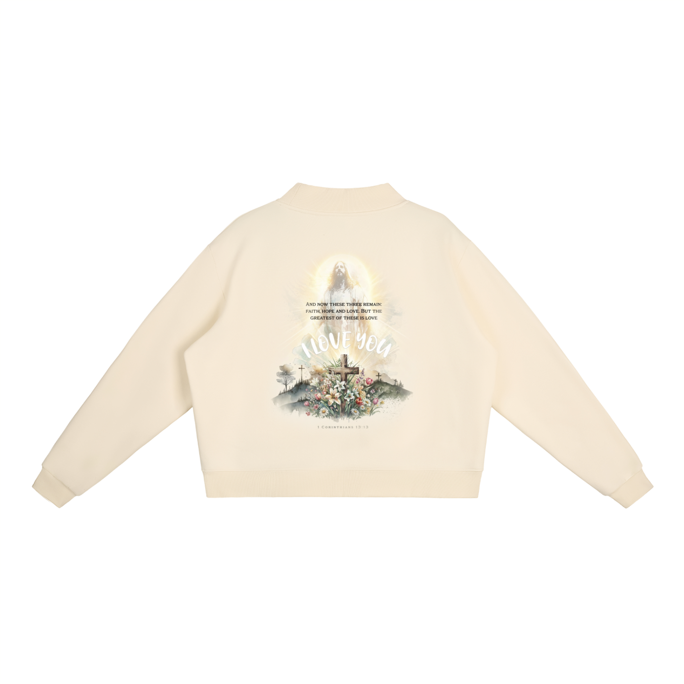 Essential Fleece Mock-Neck Crew Sweatshirt