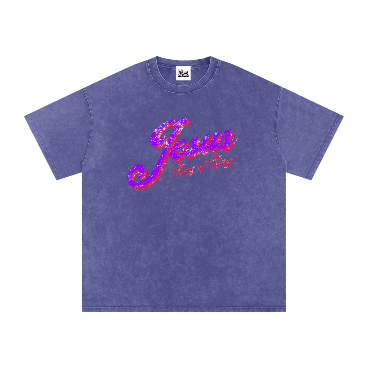 Snow Washed Oversized Cotton T-Shirt