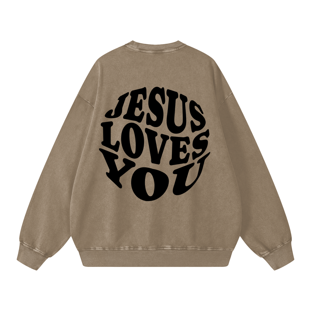 Snow Washed Oversized Sweatshirt