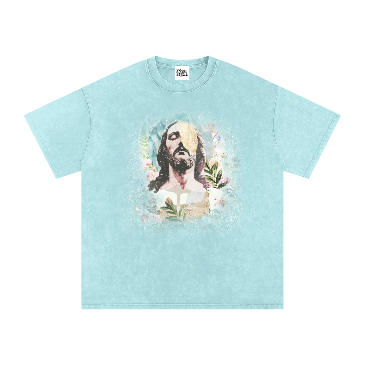 Snow Washed Oversized Cotton T-Shirt