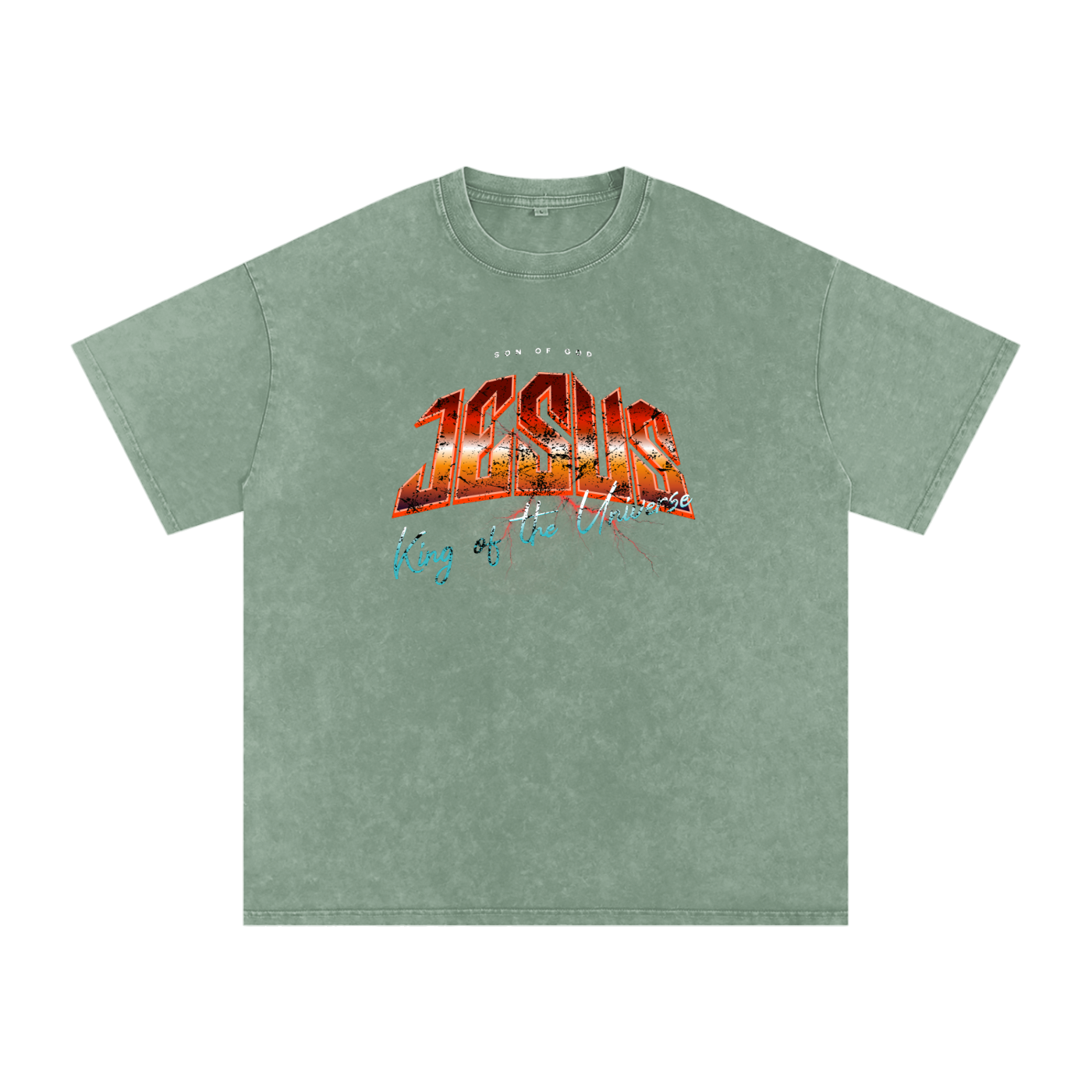 Snow Washed Oversized Cotton T-Shirt