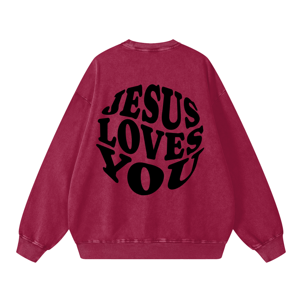 Snow Washed Oversized Sweatshirt
