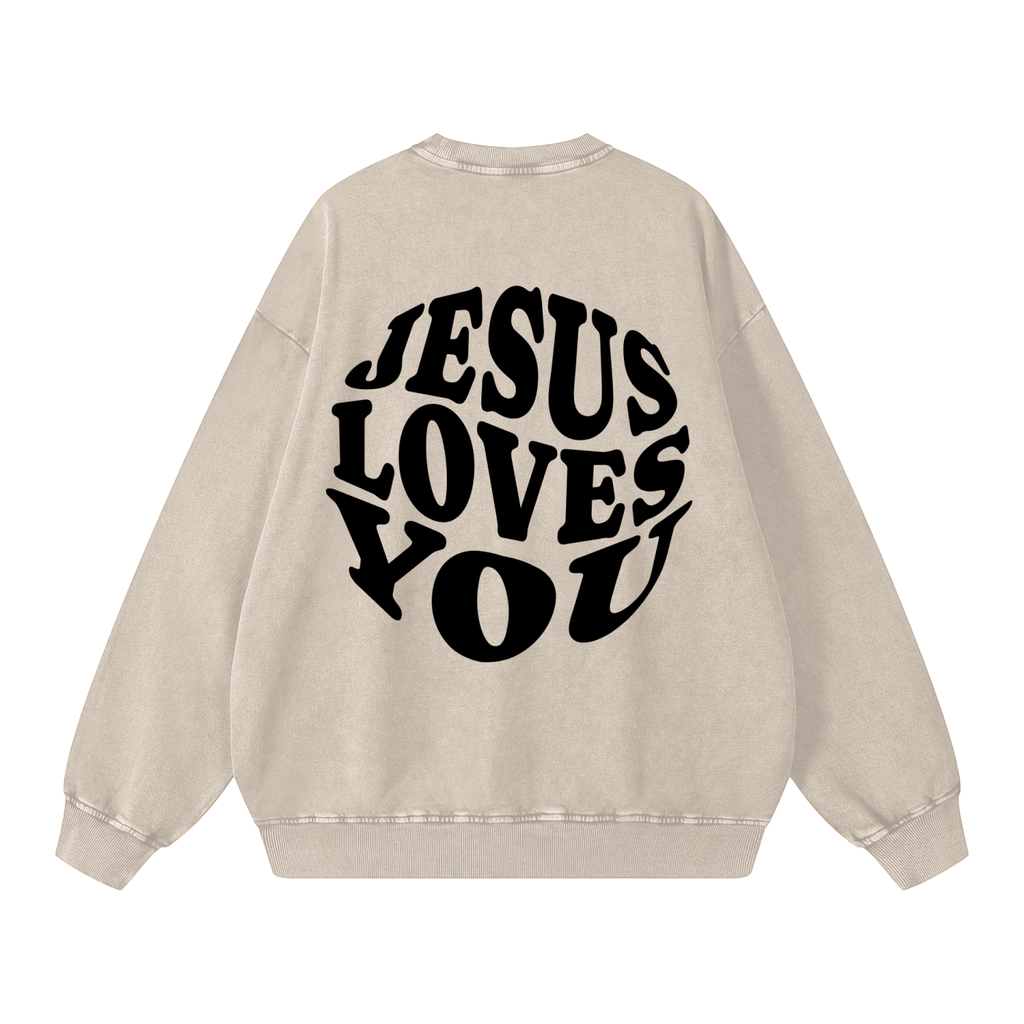 Snow Washed Oversized Sweatshirt