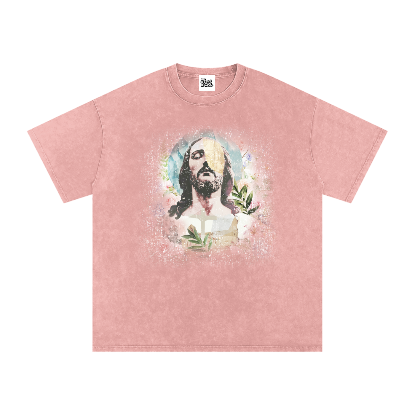 Snow Washed Oversized Cotton T-Shirt