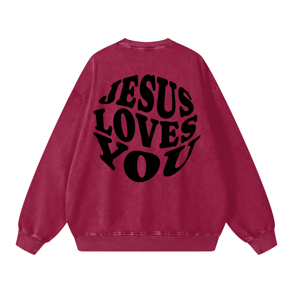 Snow Washed Oversized Sweatshirt