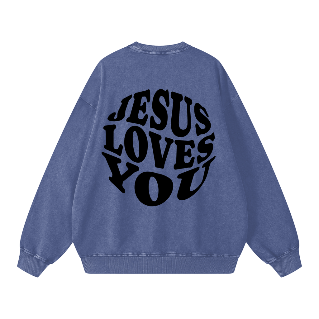 Snow Washed Oversized Sweatshirt