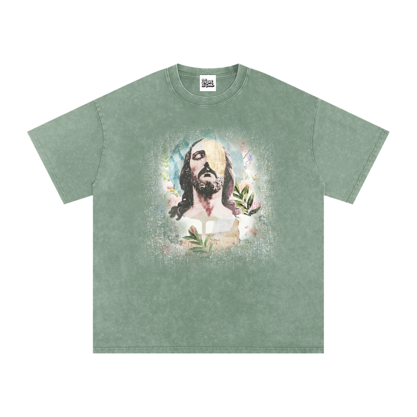 Snow Washed Oversized Cotton T-Shirt