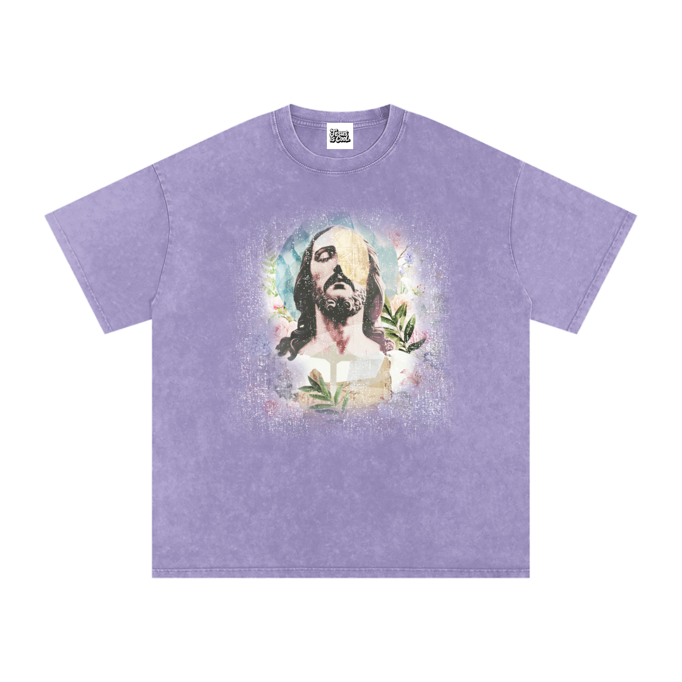 Snow Washed Oversized Cotton T-Shirt
