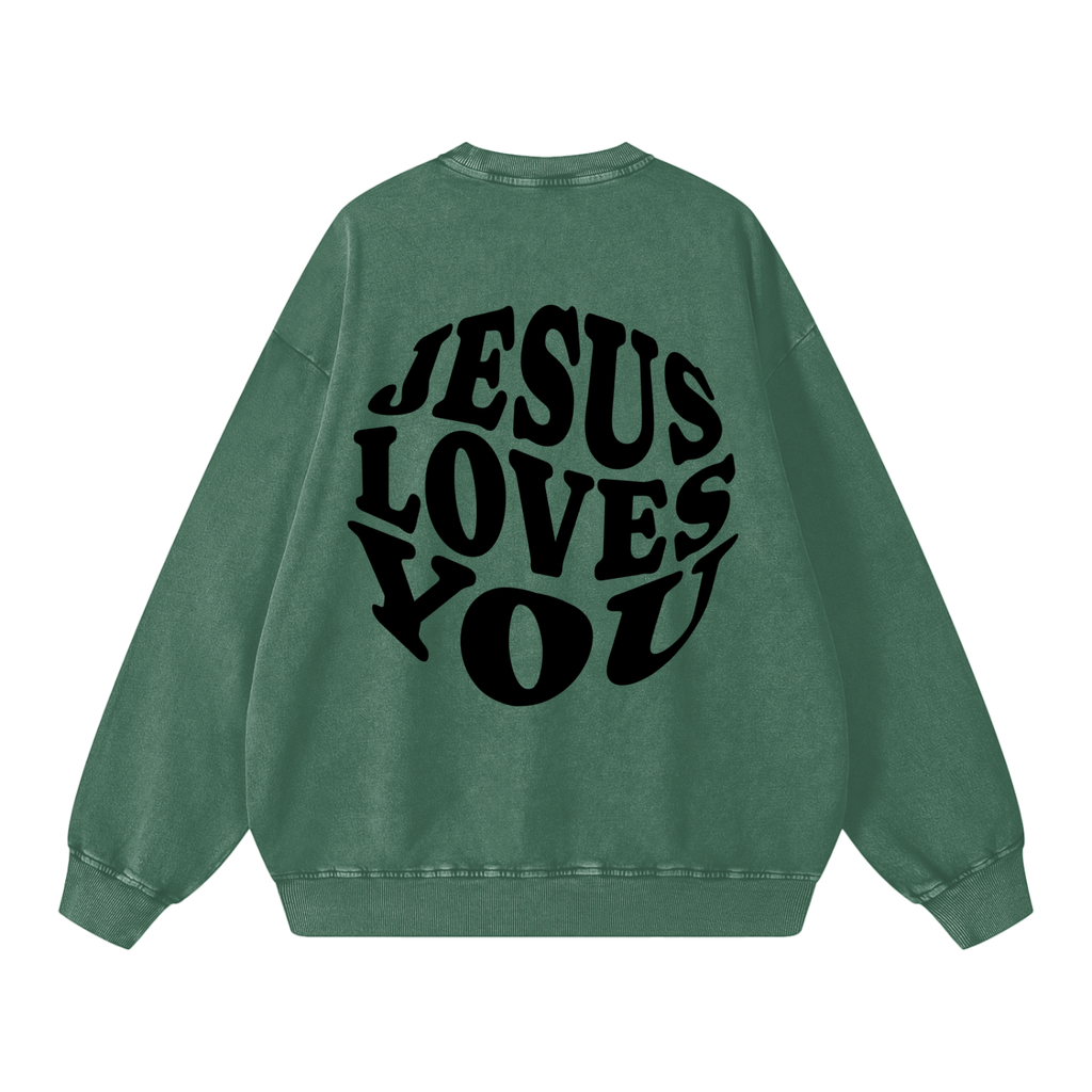 Snow Washed Oversized Sweatshirt
