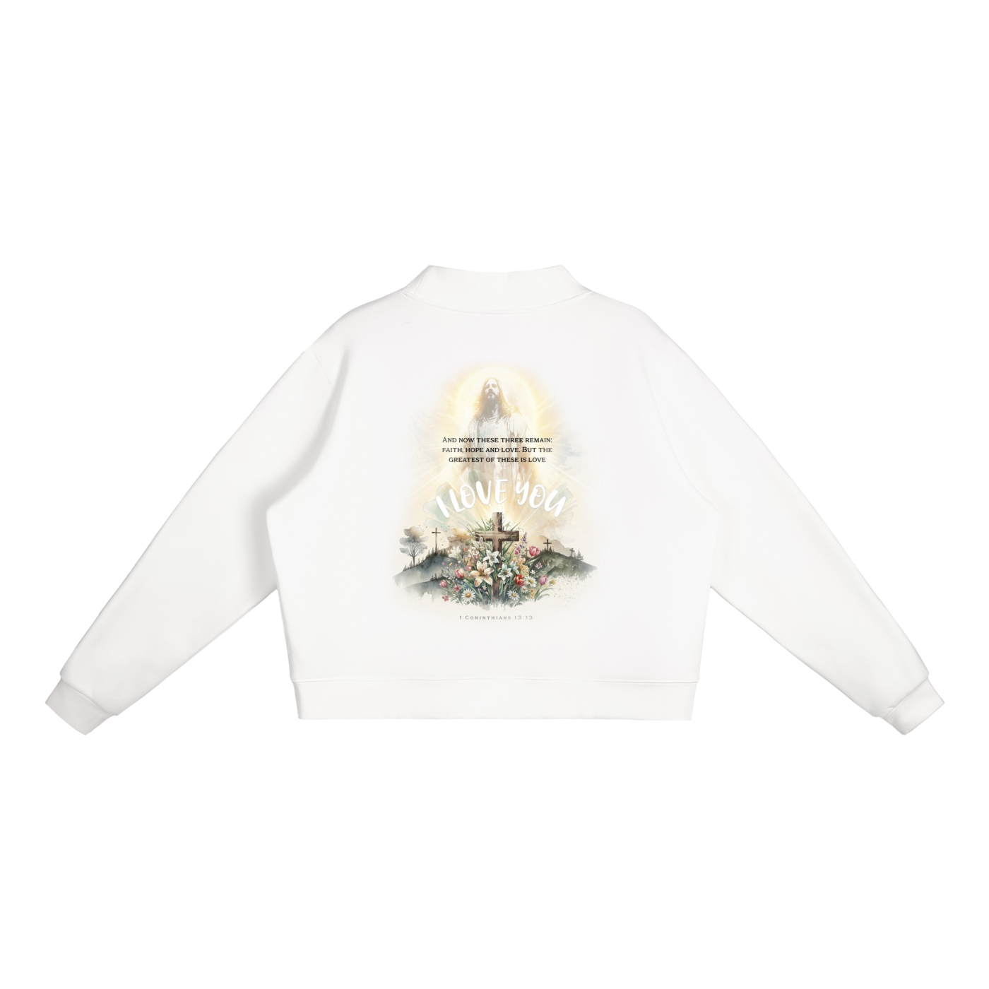 Essential Fleece Mock-Neck Crew Sweatshirt
