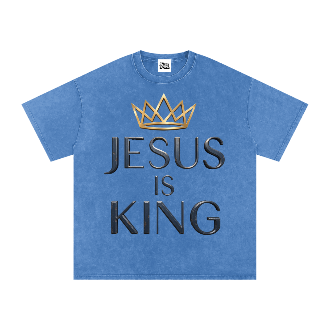 Snow Washed Oversized Cotton T-Shirt