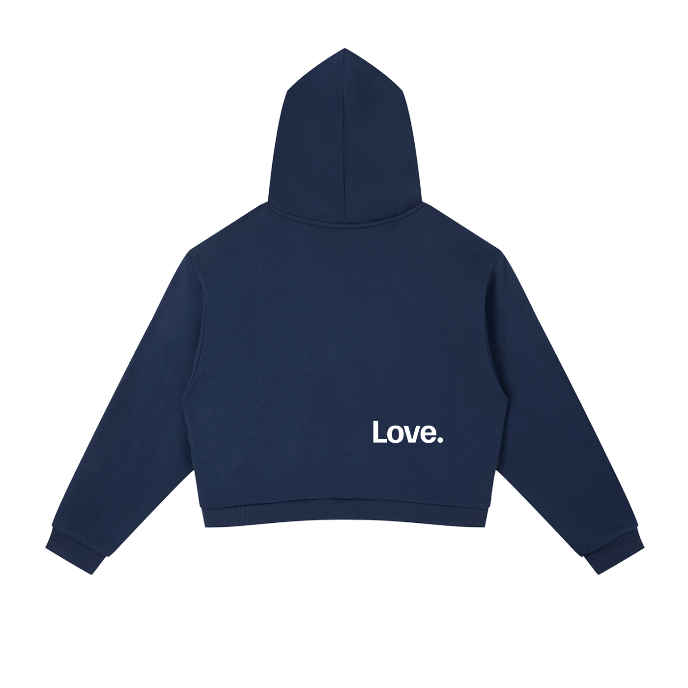 Contrast Side Stripe Cropped Hoodie