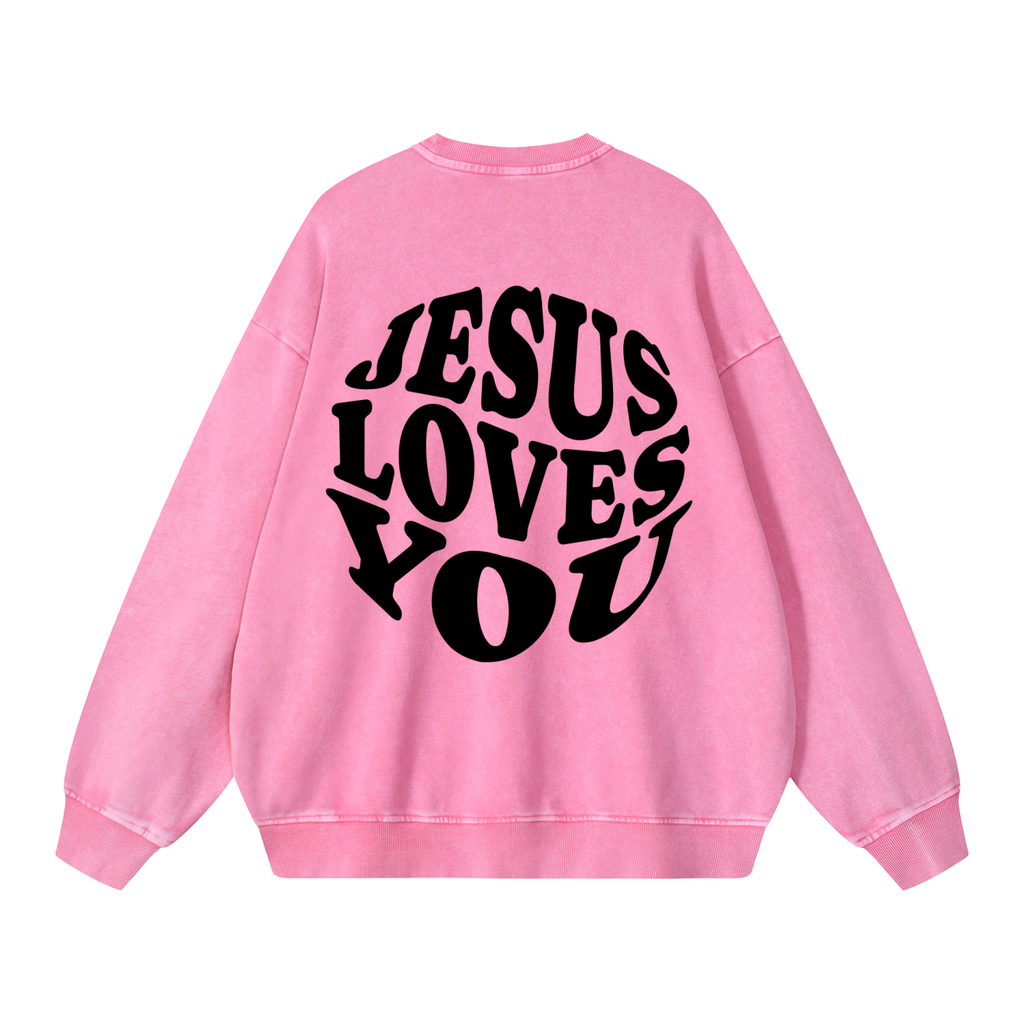 Snow Washed Oversized Sweatshirt