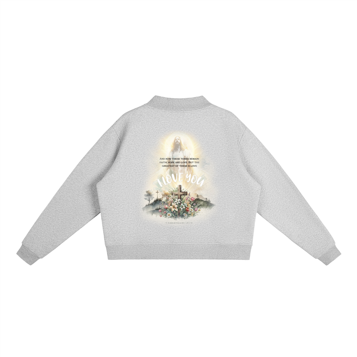 Essential Fleece Mock-Neck Crew Sweatshirt