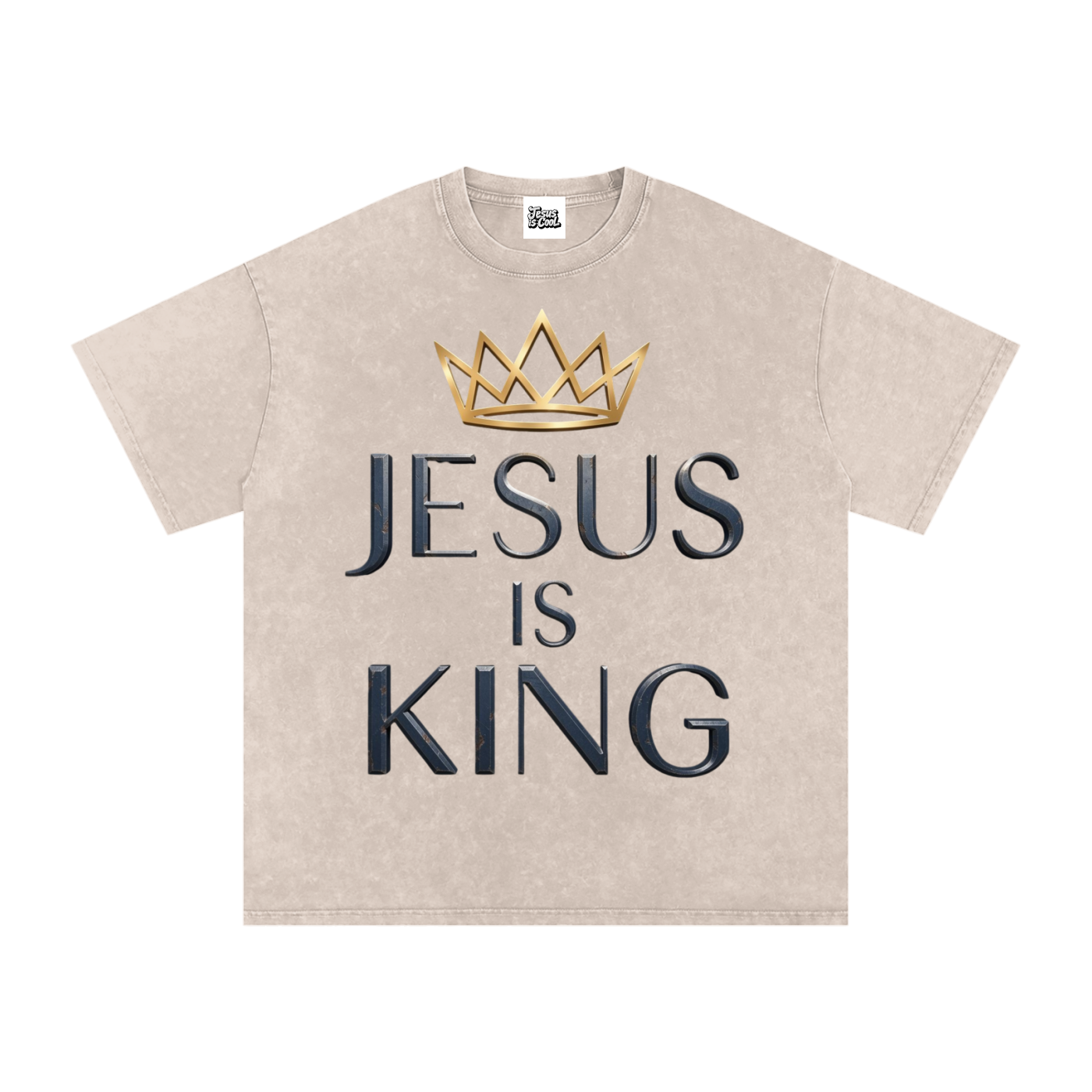 Snow Washed Oversized Cotton T-Shirt