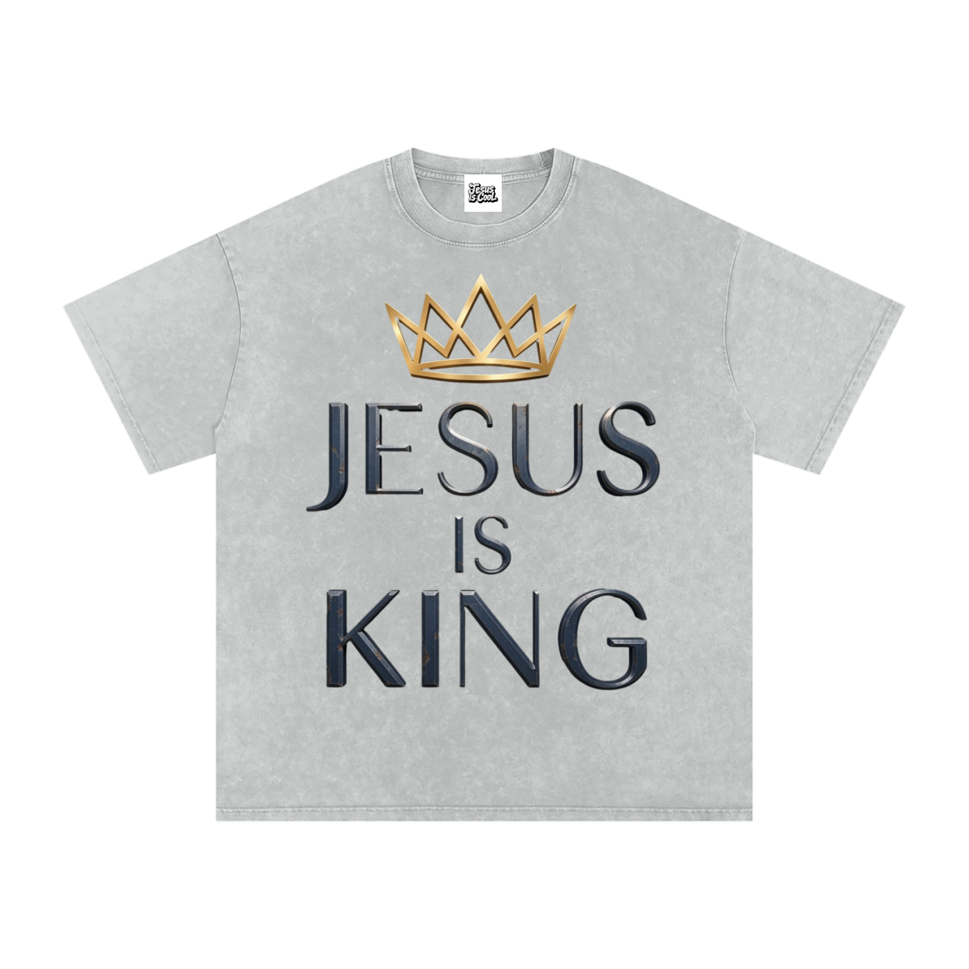 Snow Washed Oversized Cotton T-Shirt