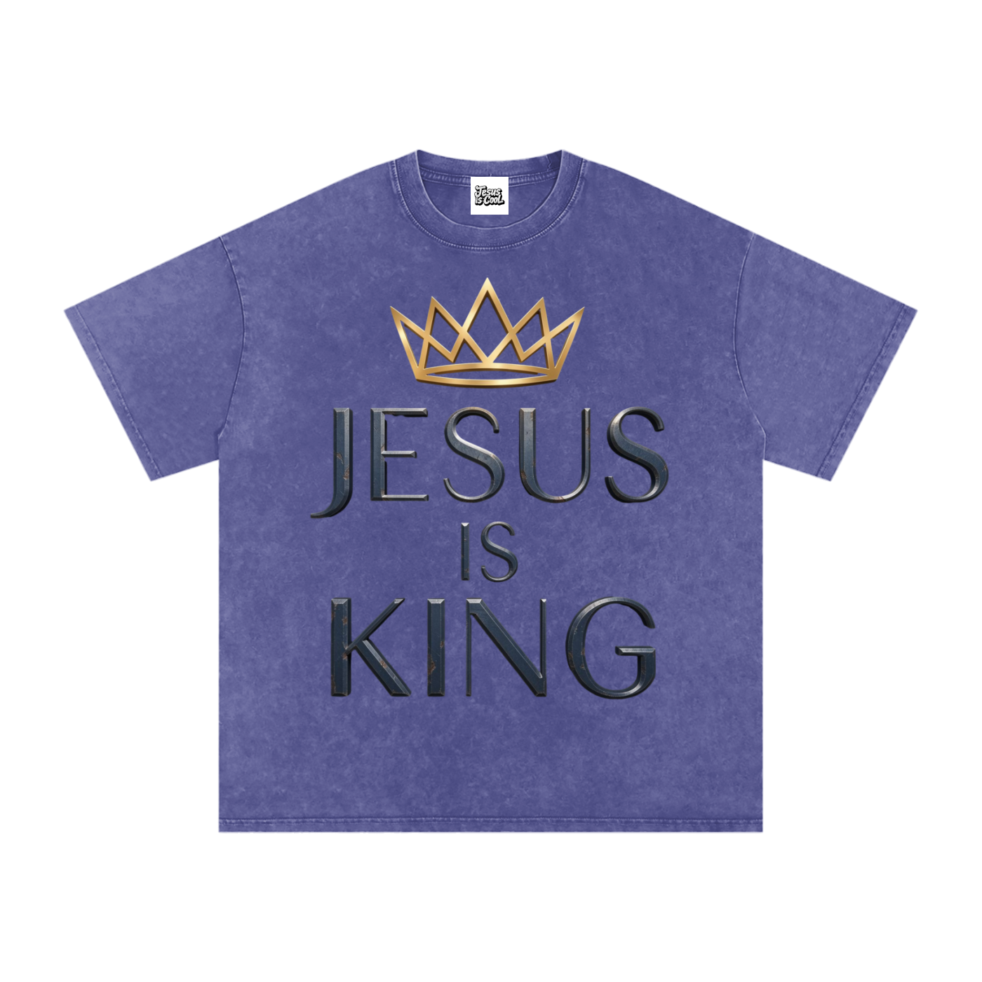 Snow Washed Oversized Cotton T-Shirt