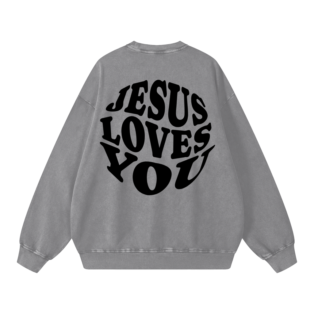 Snow Washed Oversized Sweatshirt