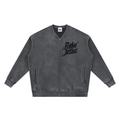 Vintage Washed Fleece Baseball Jacket