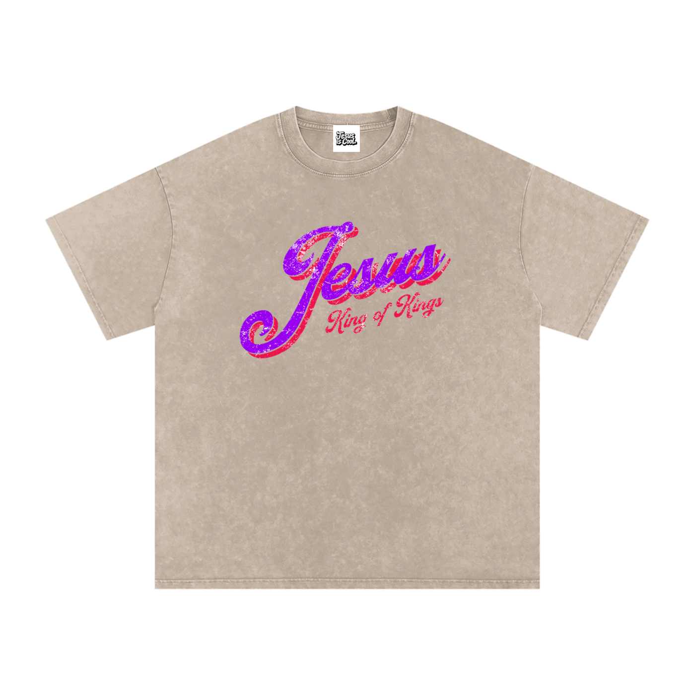 Snow Washed Oversized Cotton T-Shirt