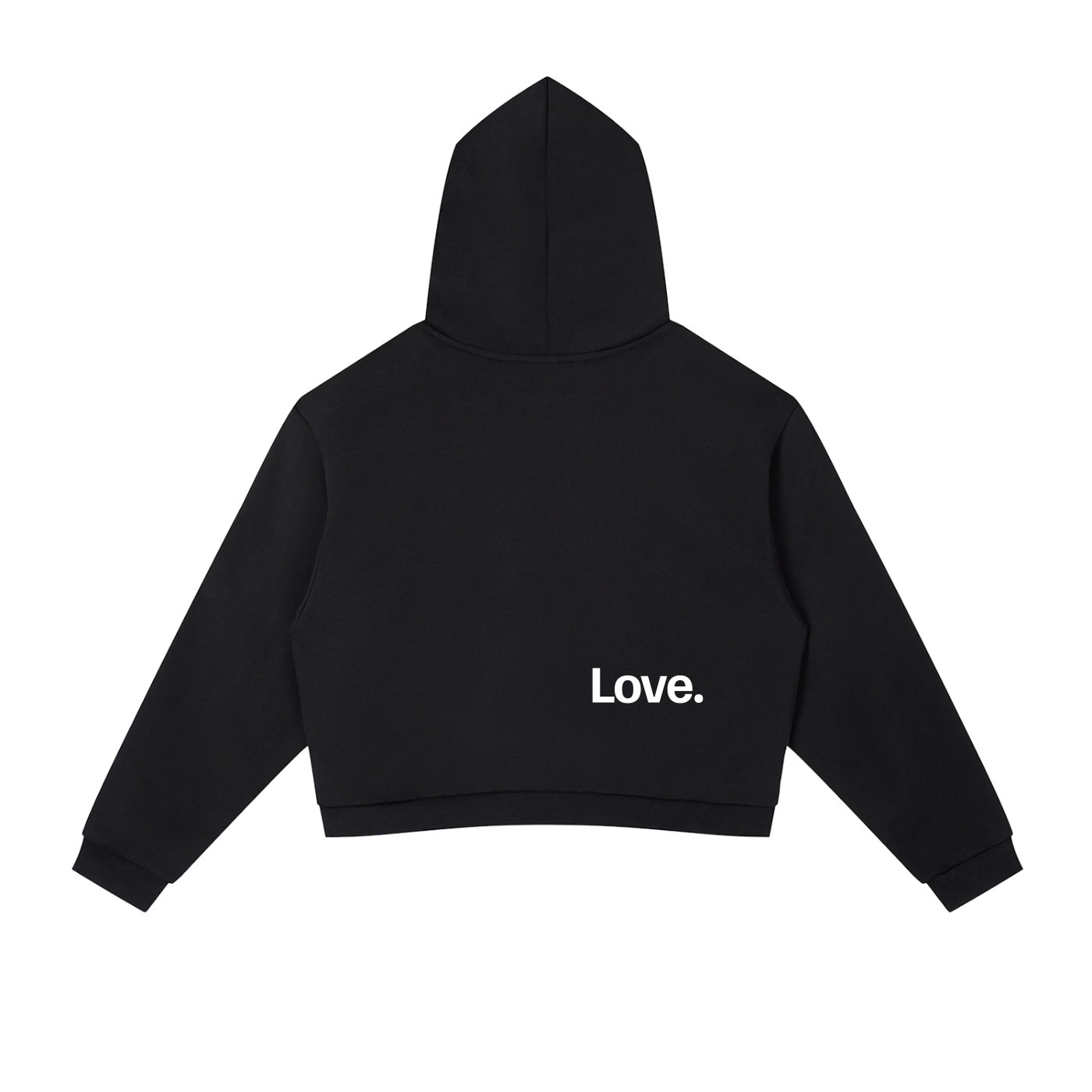 Contrast Side Stripe Cropped Hoodie