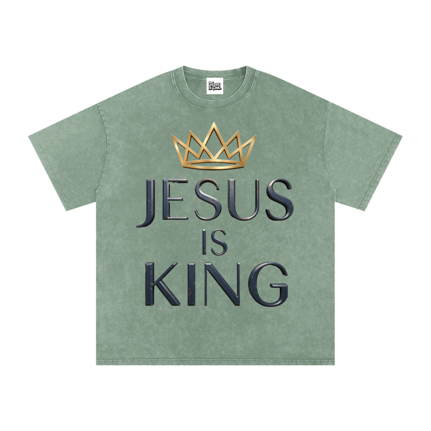 Snow Washed Oversized Cotton T-Shirt