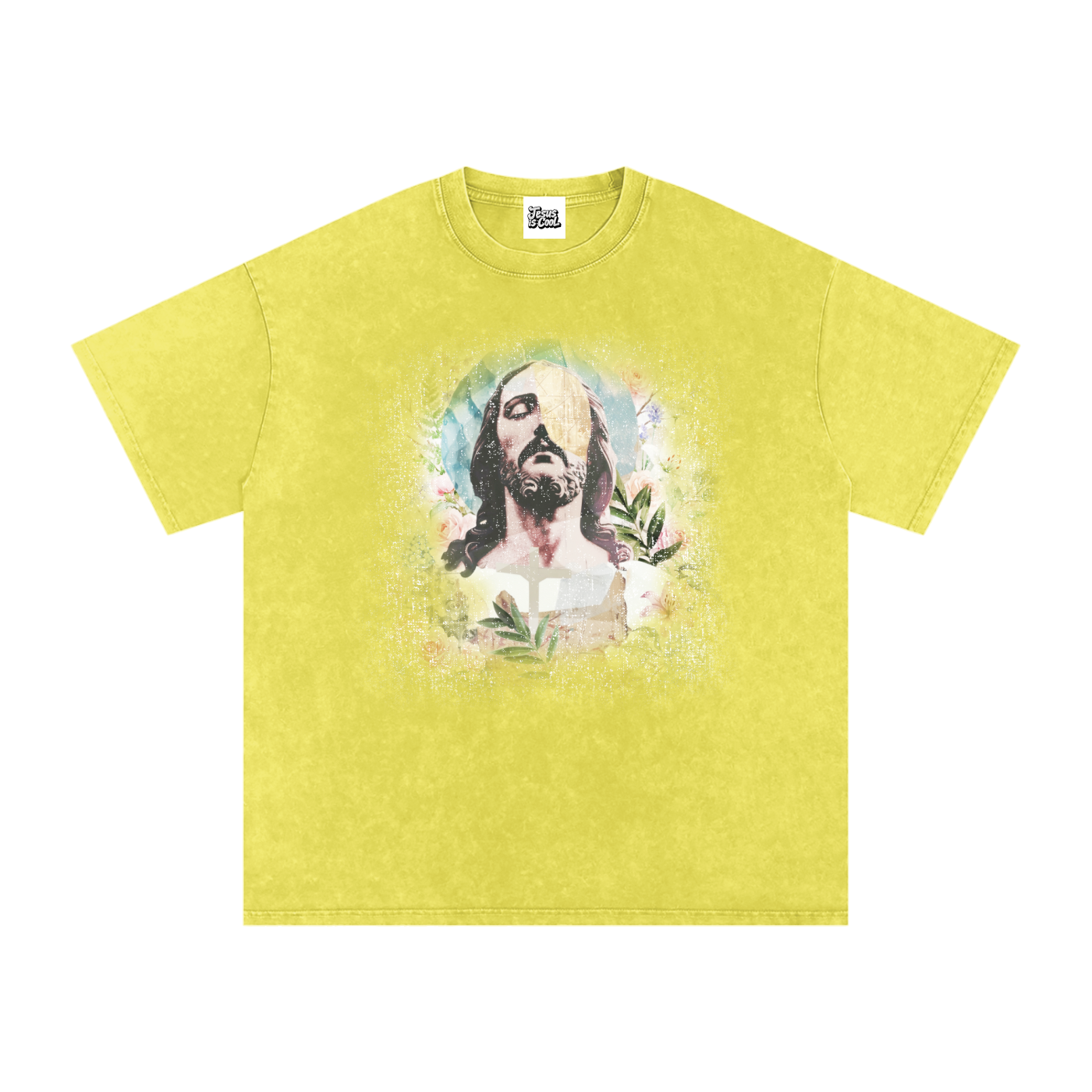 Snow Washed Oversized Cotton T-Shirt