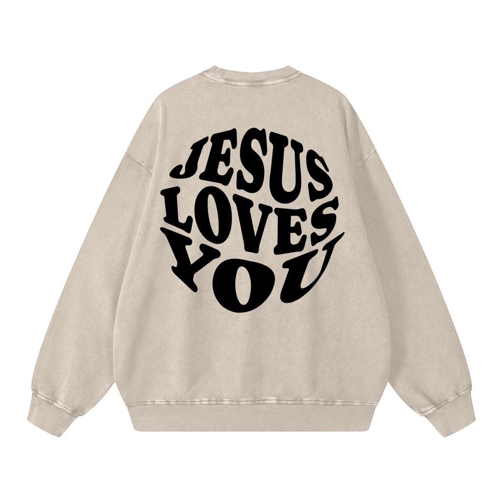 Snow Washed Oversized Sweatshirt