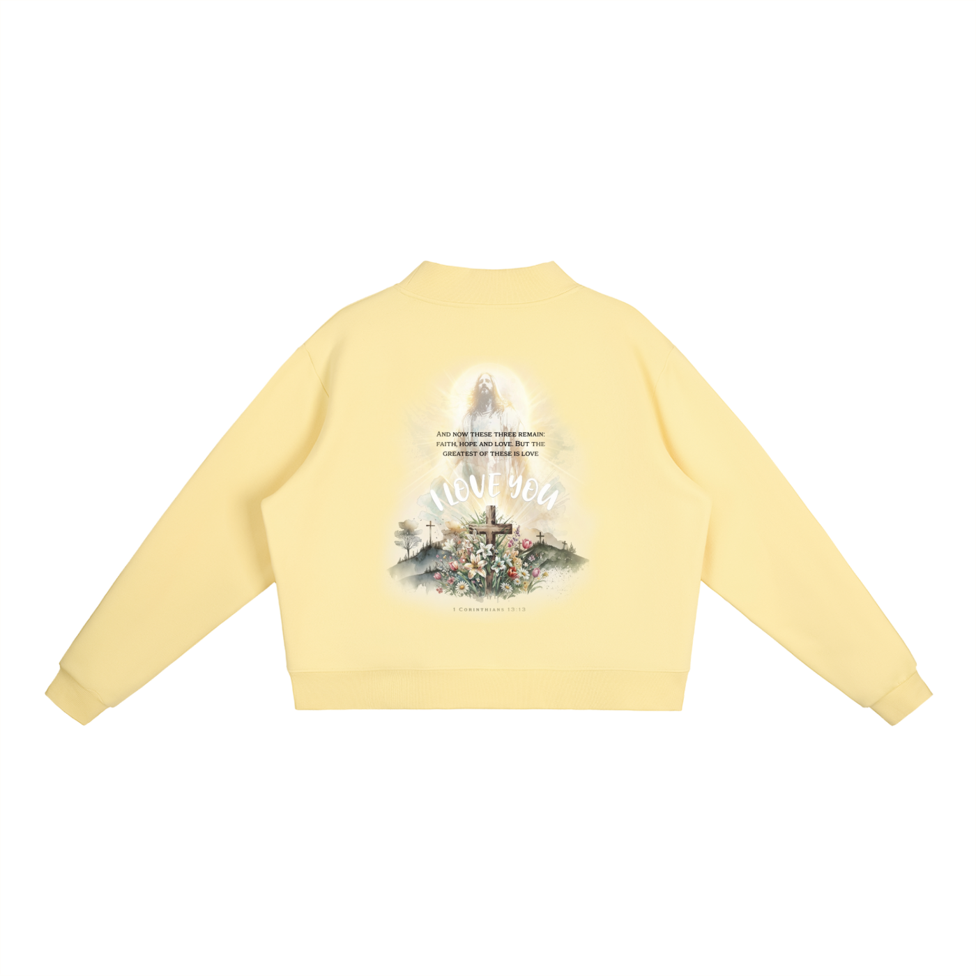 Essential Fleece Mock-Neck Crew Sweatshirt