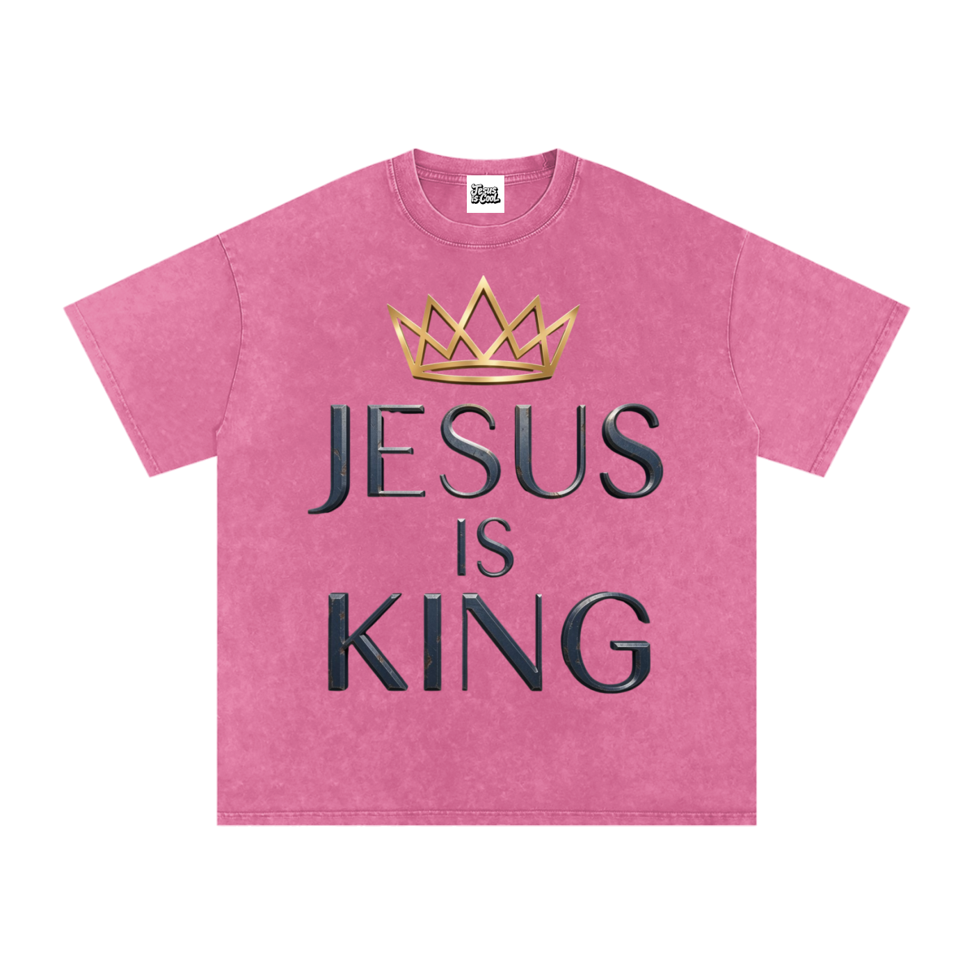 Snow Washed Oversized Cotton T-Shirt