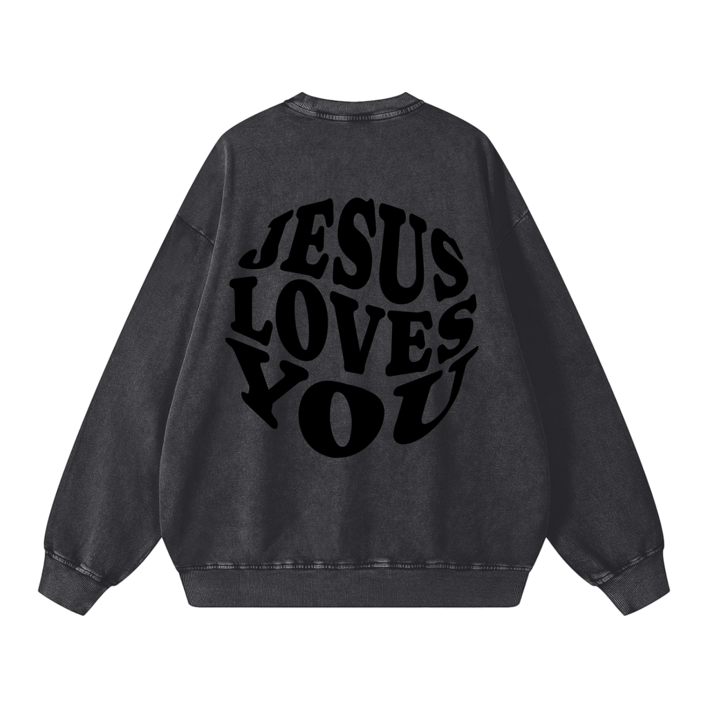 Snow Washed Oversized Sweatshirt