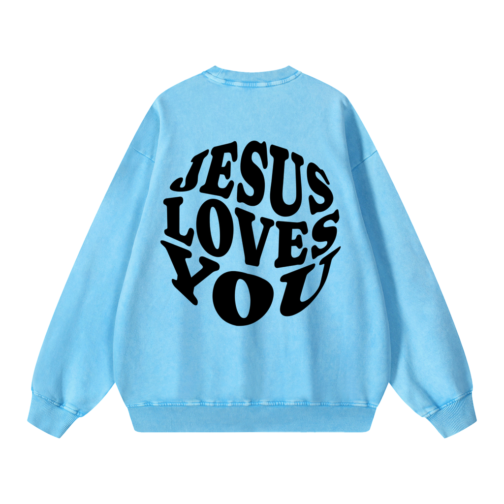Snow Washed Oversized Sweatshirt