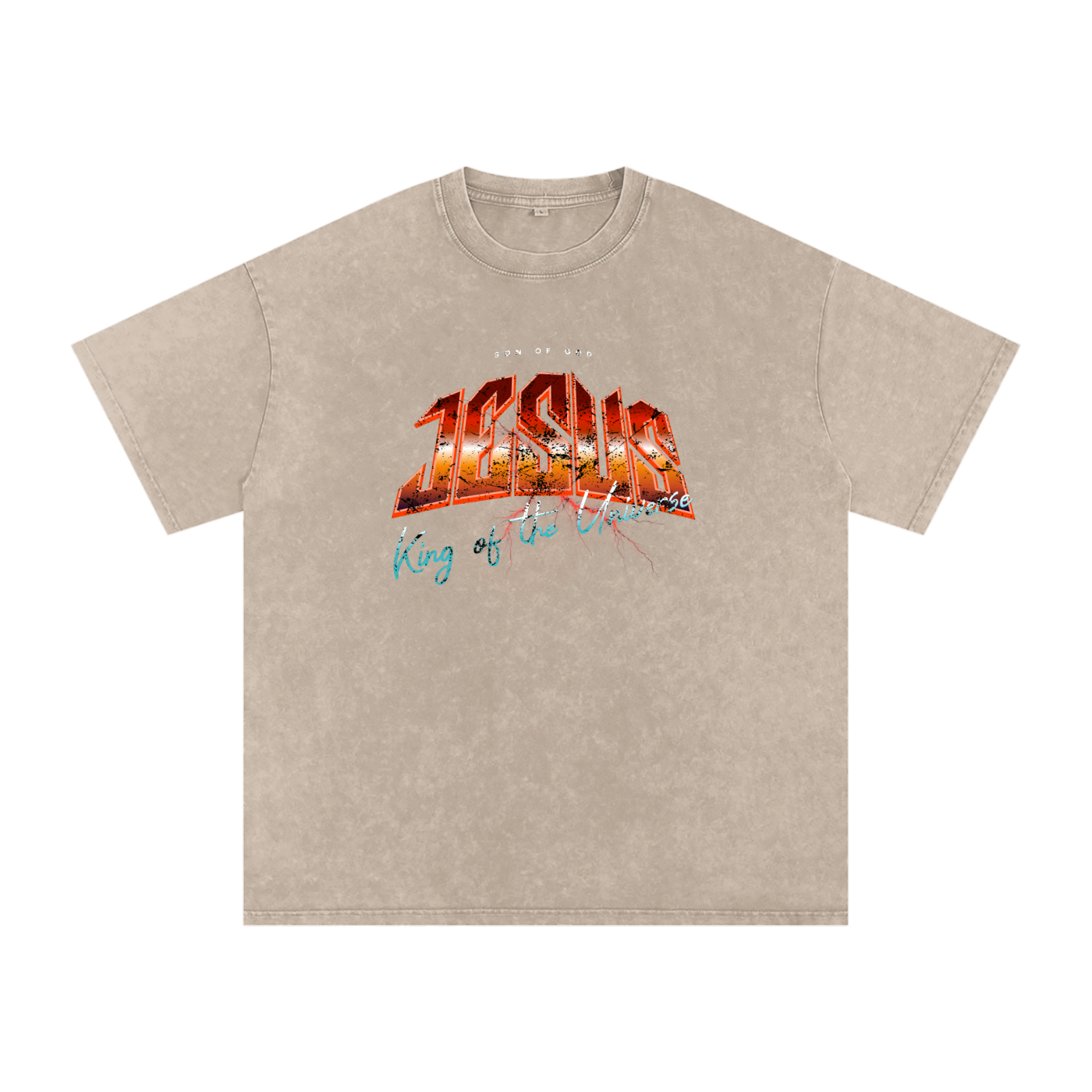 Snow Washed Oversized Cotton T-Shirt