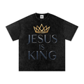 Snow Washed Oversized Cotton T-Shirt