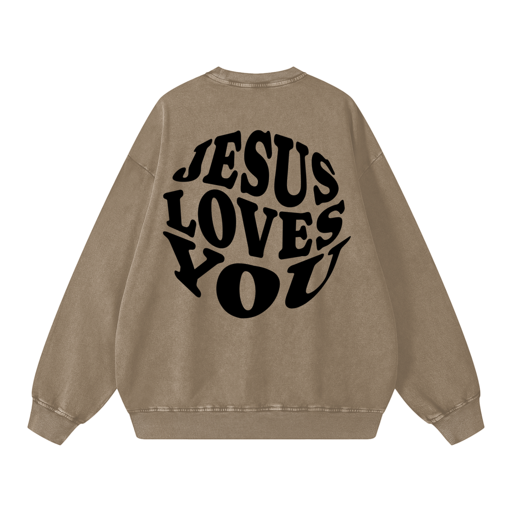 Snow Washed Oversized Sweatshirt