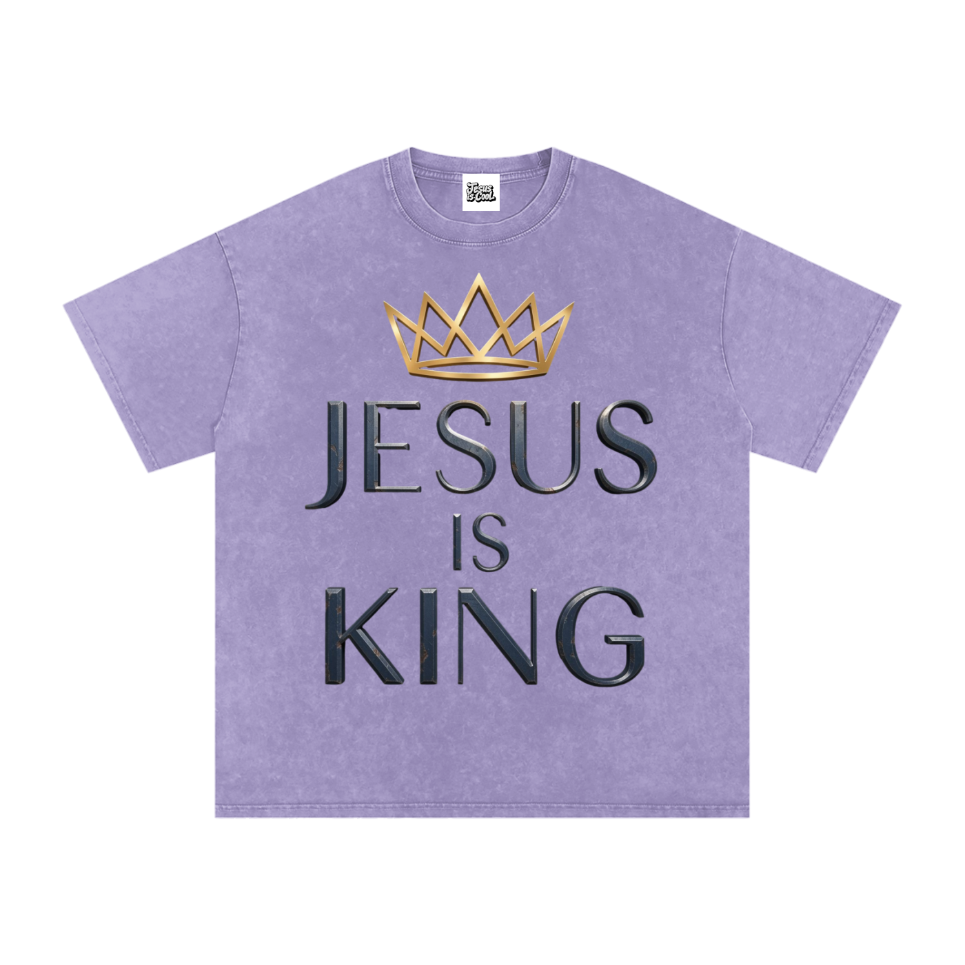 Snow Washed Oversized Cotton T-Shirt